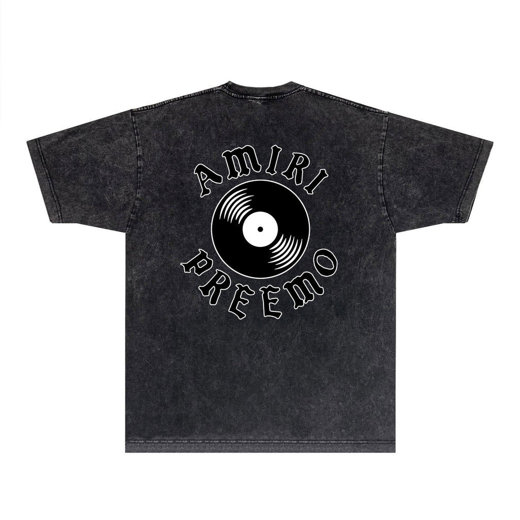 Amiri Washed Distressed T Shirt Printed Trendy Pure Cotton