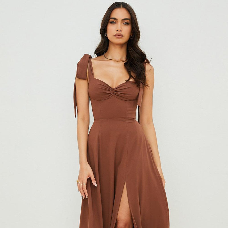 Harlem Night Attire Dress Backless Sexy European and American Chiffon Dress