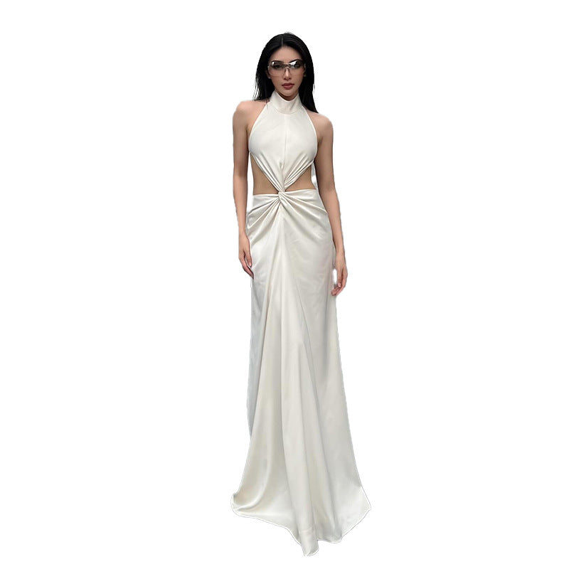 Women Dresses Sleeveless Dress Spring Slim-Fitting Maxi Dress