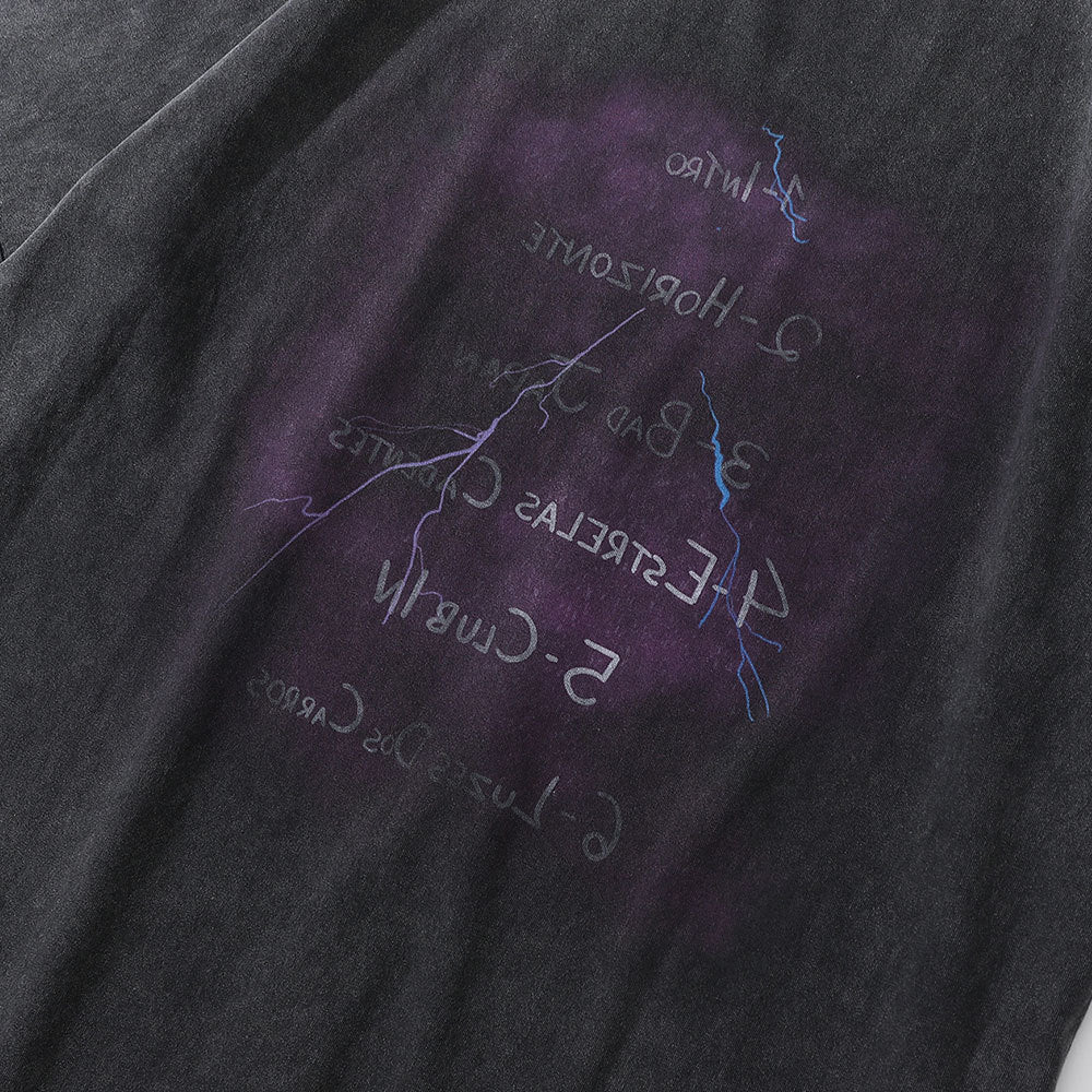 Men Vintage T-Shirt Character Printed Short Sleeve T-shirt Men Washed Distressed round Neck Half Sleeve