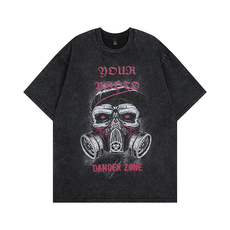 Men's T Shirt Vintage Short-Sleeved T-shirt Men's and Women's Retro Oversize Couple Tee