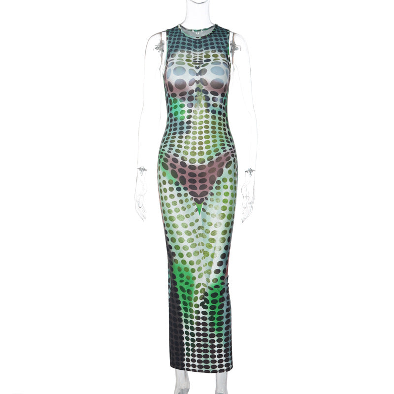 Women Dresses Summer Sexy Slim Sleeveless Dress