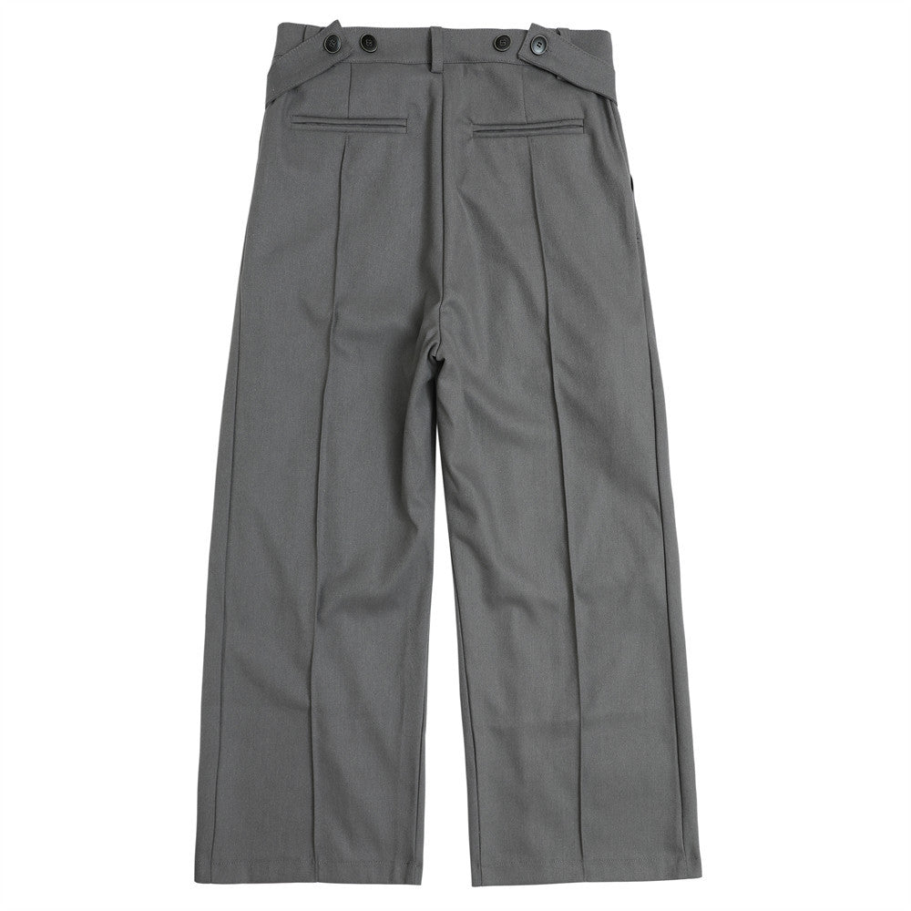 Men Sweatpants Fall Loose Drooping Straight-Leg Pants Casual Wide-Leg Draggle-Tail Trousers