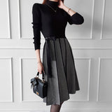 Women Maxi Dress Autumn and Winter Knitting Dress Sweater