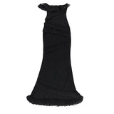 Women Dresses Sexy Ribbon Dress Spring Summer Slim-Fit Long Dress