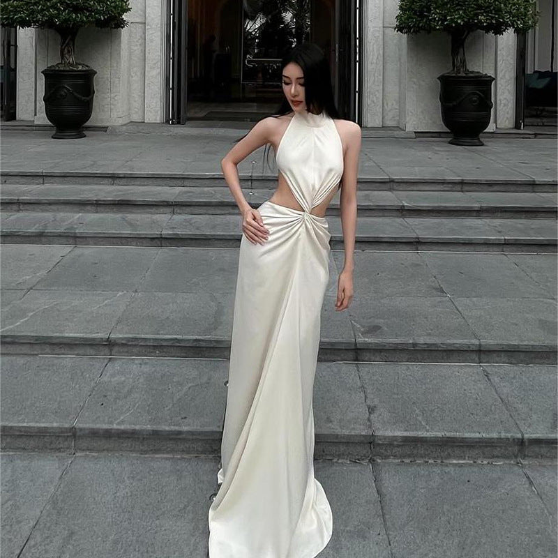 Women Dresses Sleeveless Dress Spring Slim-Fitting Maxi Dress