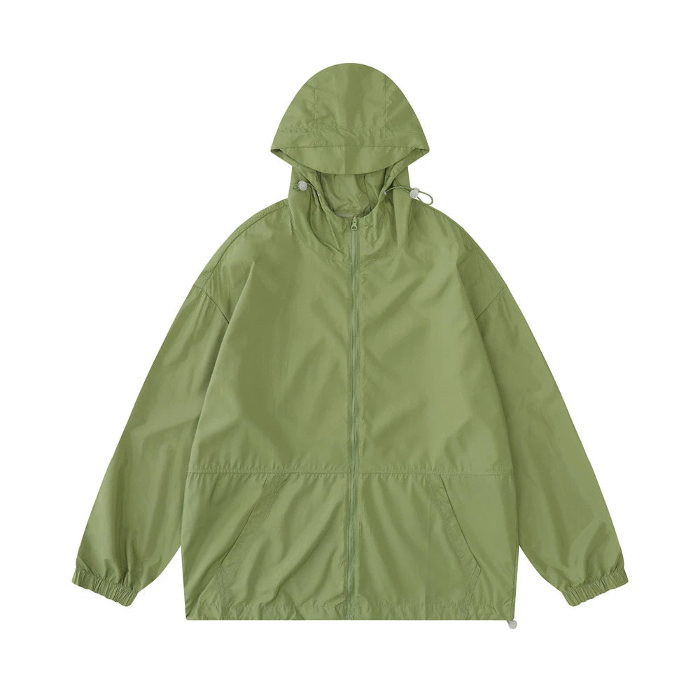 Men Jacket Coat Sun Protection Clothing Male Spring and Summer Leisure Sports Hooded Coat Jacket Shell Jacket