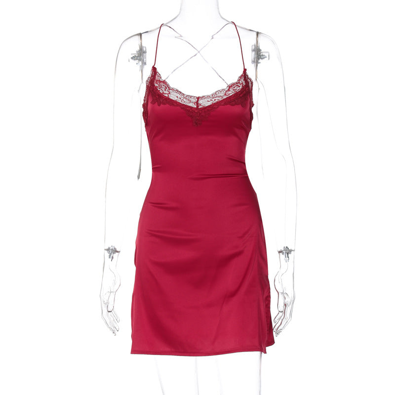Women Dresses Spring and Summer Sexy Backless Sheath Dress