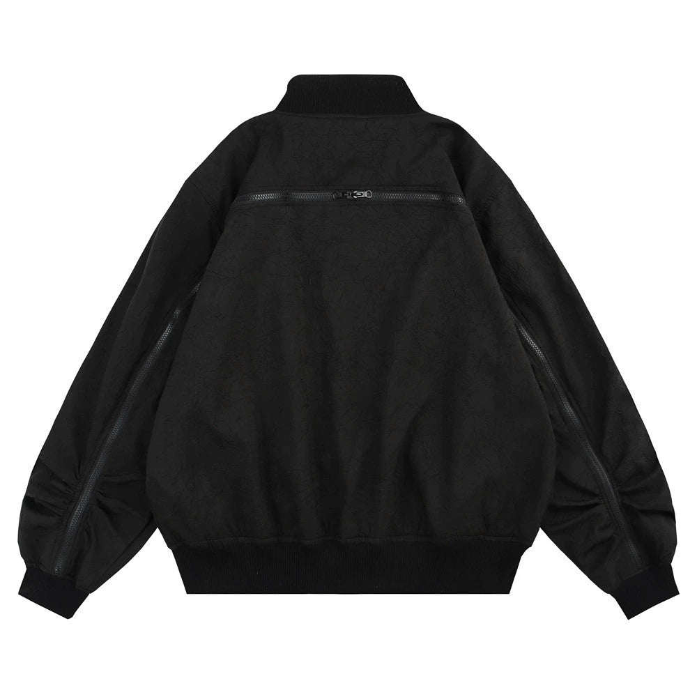 Men Jacket Coat Spring Clothes Loose Solid Color Baseball Uniform Vibe Jacket