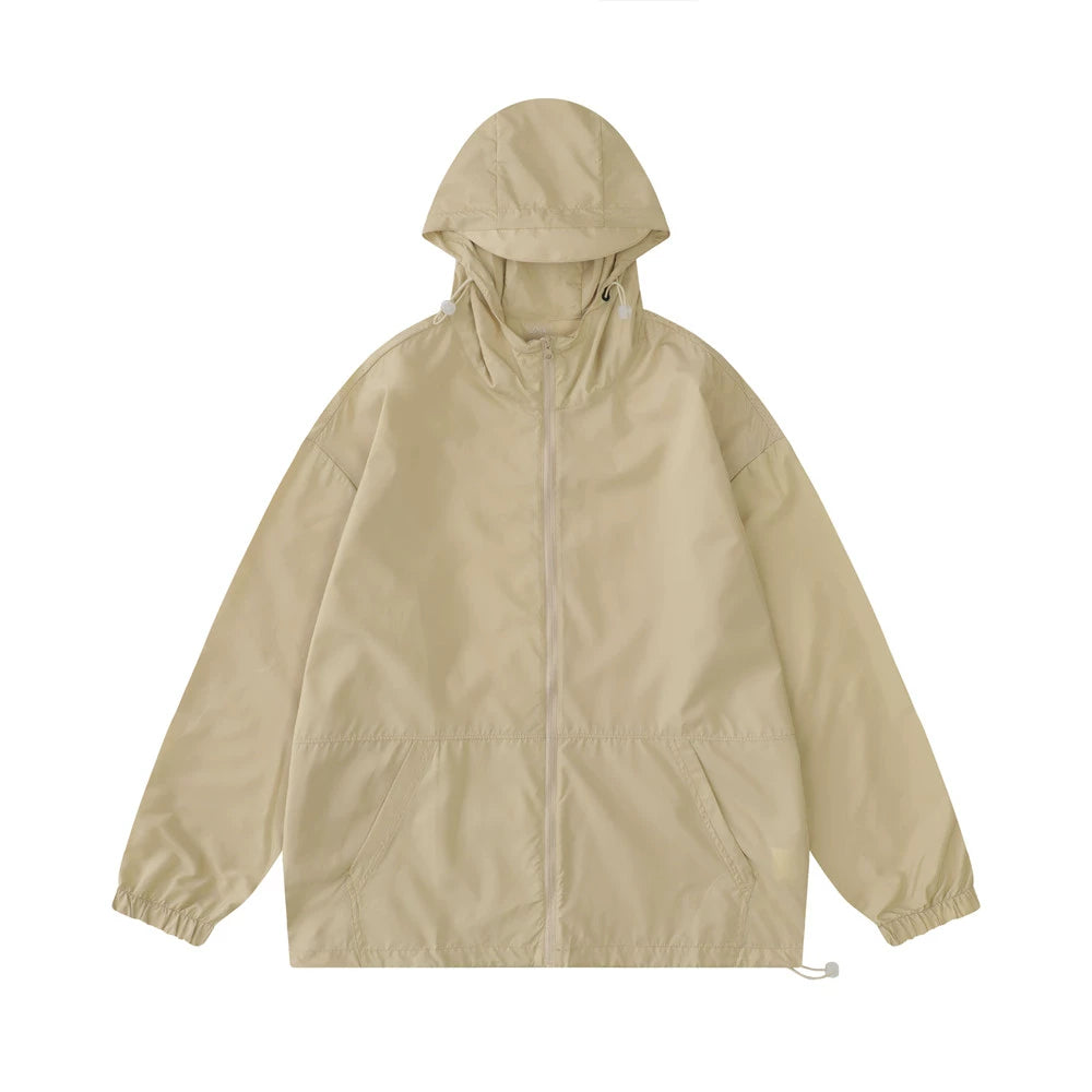 Men Jacket Coat Sun Protection Clothing Male Spring and Summer Leisure Sports Hooded Coat Jacket Shell Jacket