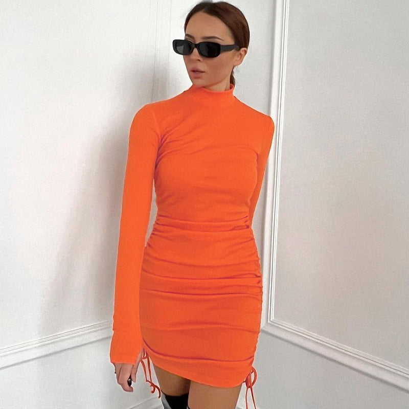 Women Dresses Fall Slim Fit Long Sleeve Dress