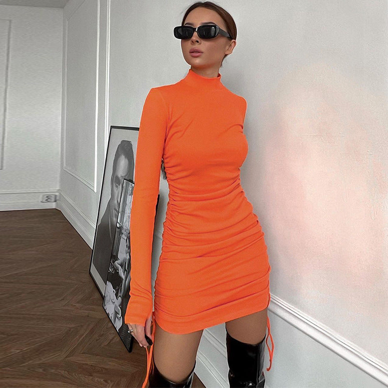 Women Dresses Fall Slim Fit Long Sleeve Dress