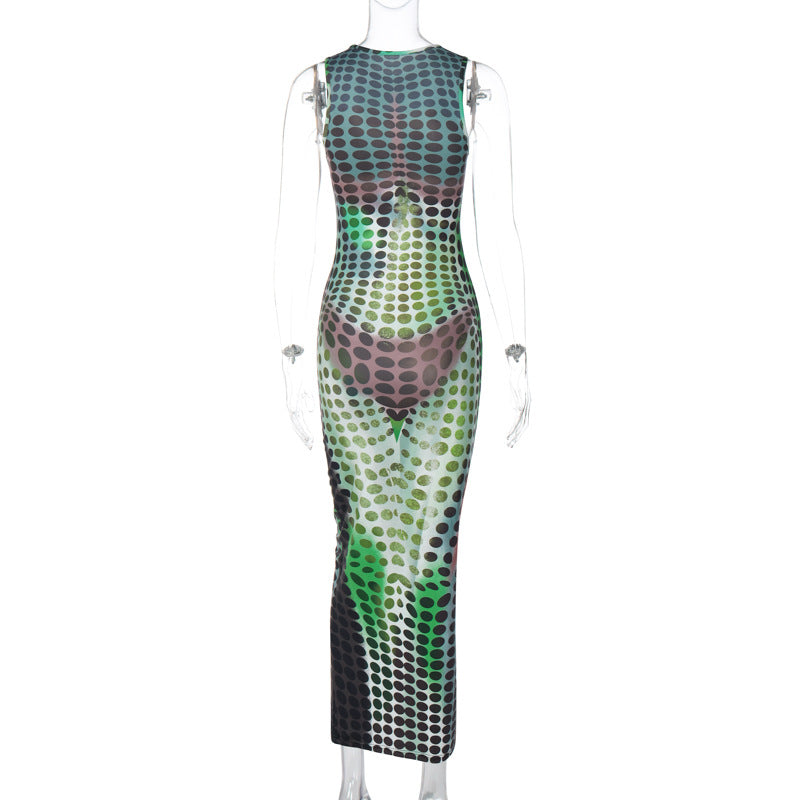 Women Dresses Summer Sexy Slim Sleeveless Dress