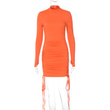 Women Dresses Fall Slim Fit Long Sleeve Dress