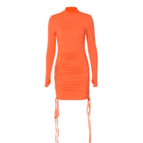 Women Dresses Fall Slim Fit Long Sleeve Dress