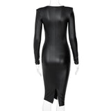 Women Dresses Spring V-neck Long-Sleeve Dress