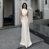 Women Dresses Sleeveless Dress Spring Slim-Fitting Maxi Dress