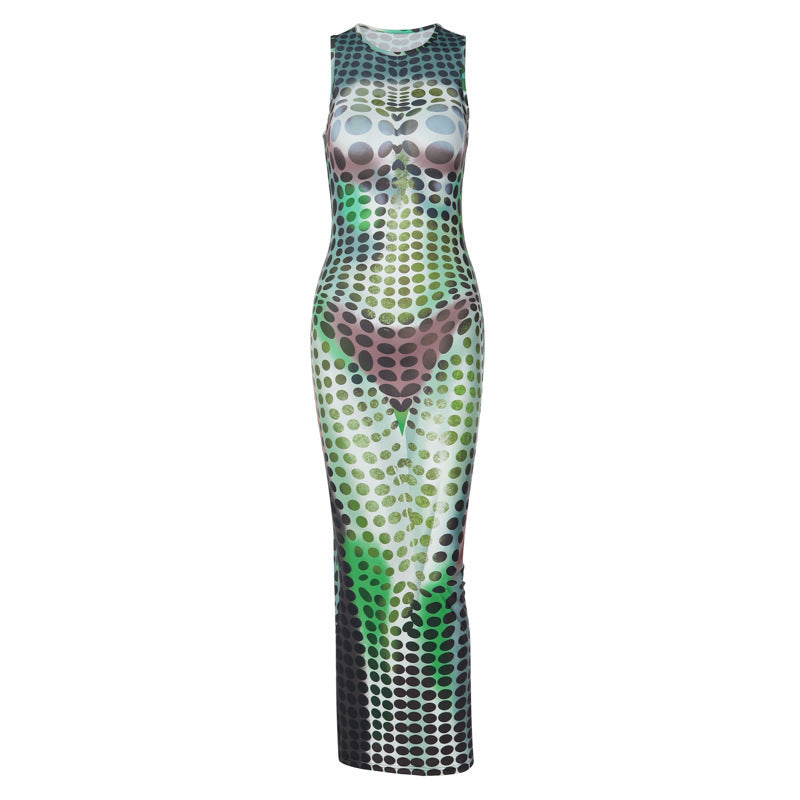 Women Dresses Summer Sexy Slim Sleeveless Dress