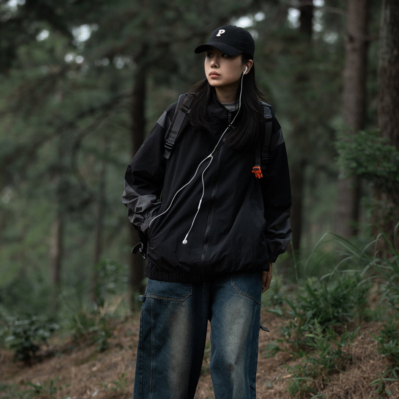 Unisex Outdoor Hoodie Autumn Stand Collar Outdoor Clothes