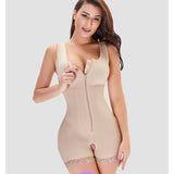 Large Size One-Piece Front Zipper Belly Contracting Push up Chest Support Hip Lift Body Shaping Underwear