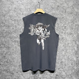 Amiri tank top angel sketch printing