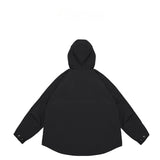 Unisex Jacket Hooded Sports Jacket Loose Outdoor Shell Jacket Mechanical Style Coat