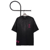 Ch hip-hop t-shirts - ss spring/summer ch cross appliqué embroidered print american style pure cotton short sleeve t-shirt - versatile