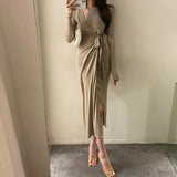 Women Dresses Hollow out Long Sleeve Dress Dress