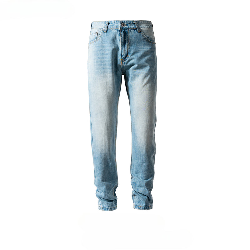 MIJKO Men Vintage Pants MIJKO Hip Hop Street Wash Do Old Jeans