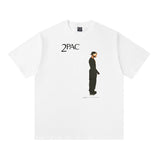 saint m t shirts s.m character & letter graphic crew neck pullover short sleeve t-shirt