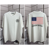 Ch hip-hop t shirts high version ch short sleeve sanskrit printingloosecasualpure cotton american heavy weight short sleeve men