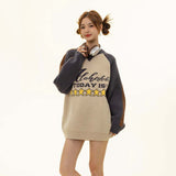Unisex Sweater Autumn Jacquard Color Matching Letters Sweater