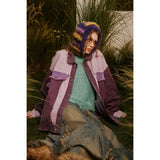 Unisex Jacket Purple Denim Top Spring and Autumn Coat Men's and Women's Jacket