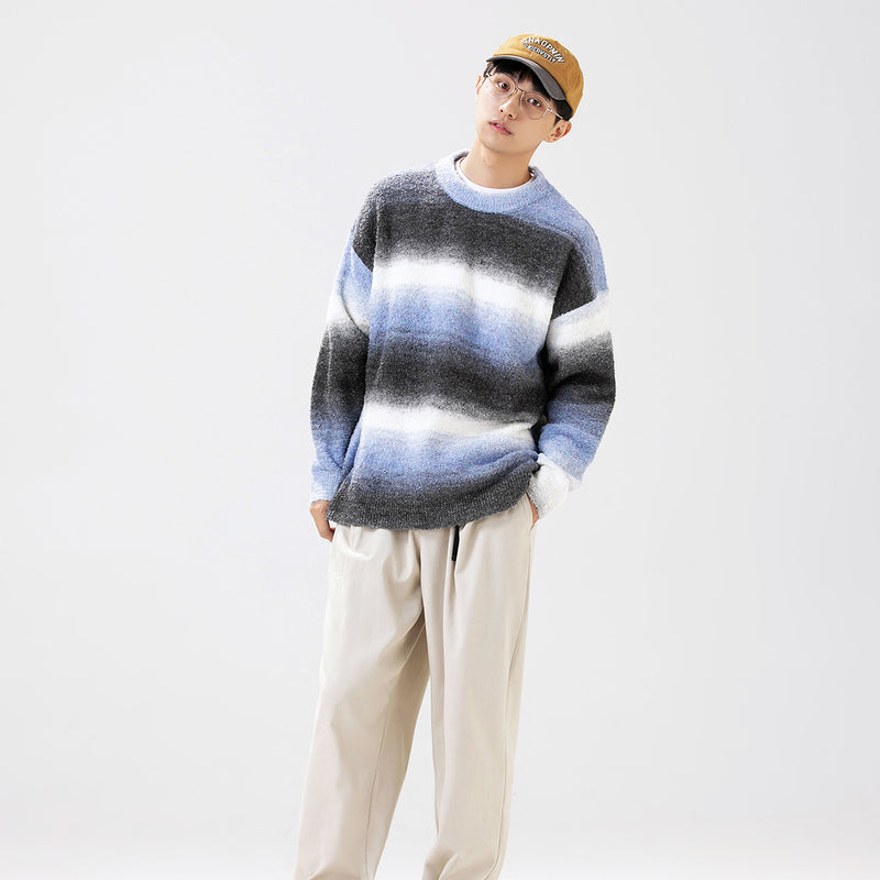Unisex Sweater Winter Starry Sky Gradient Knitwear