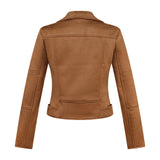 Women Jacket Autumn and Winter Suede Lapel Motorcycle Jacket