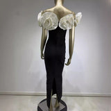 Women Dresses White Flowers Long Formal Dress (Otn202404)