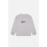 Fog Essentials Long Sleeve T-Shirt Unisex Flocking Logo Loose Sweater