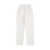 Ami aheoine heart embroidery macaron casual sweatpants - straight leg, drawstring elastic waist