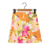 Women Skirt Summer Skirt High Waist A- line Skirt