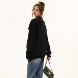 Unisex Sweater Autumn Polo Collar Embroidered Sweater