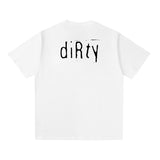 saint m t shirts s.m cartoon letter graphic crew neck pullover short sleeve t-shirt