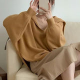 Women Knitted Pullover Autumn and Winter Loose Knitted Top