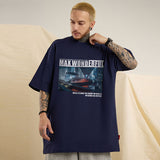 Men T Shirt Casual Short-Sleeved T-shirt Men and Women Retro Half Sleeve T-shirt
