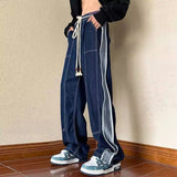 Men Jeans Autumn Loose Straight Wide Leg Pants