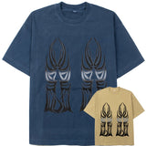Hip-hop t shirts american high street window flame printingretroloose short-sleeved t-shirt couple summer top half-sleeved t