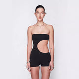 Women Jumpsuit Summer Sexy Jumpsuit One-Shoulder Hollow-out Jumpsuit