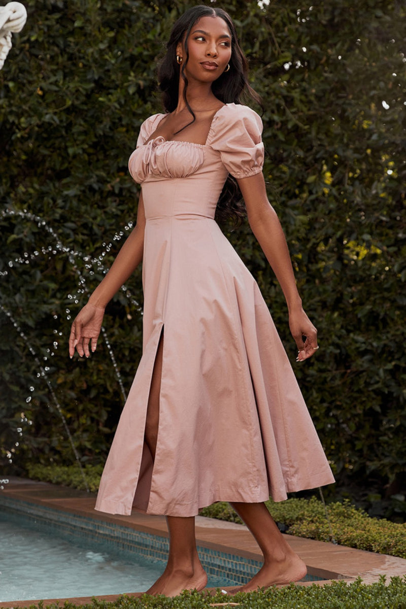 Women Dresses Summer Split Dress (Zns0409)