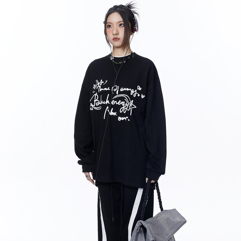 Unisex Hoodie Autumn Simplicity Style Letter Sweatshirt