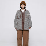 Unisex Jacket Autumn Houndstooth Loose Jacket