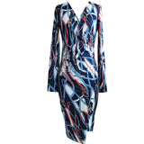 Women Maxi Dress Spring and Autumn Sheath Long Sleeve Dress